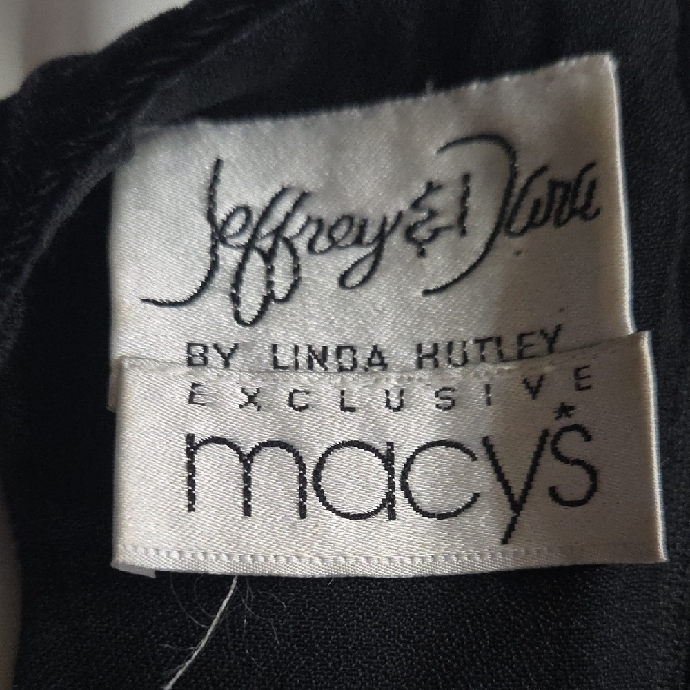 Vintage Y2K Jeffrey & Dara Black Velvet Bodice Wide Leg Jumpsuit Medium M - Picture 9 of 9